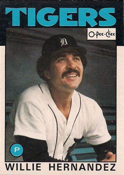 1986 O-Pee-Chee Baseball Cards 341     Willie Hernandez